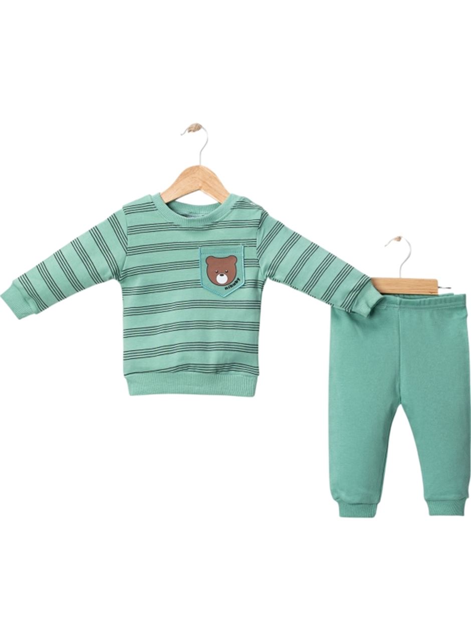 ASKI ÇİZGİLİ CEPLİ TAKIM 9 Ay,12 Ay,18 Ay Erkek
