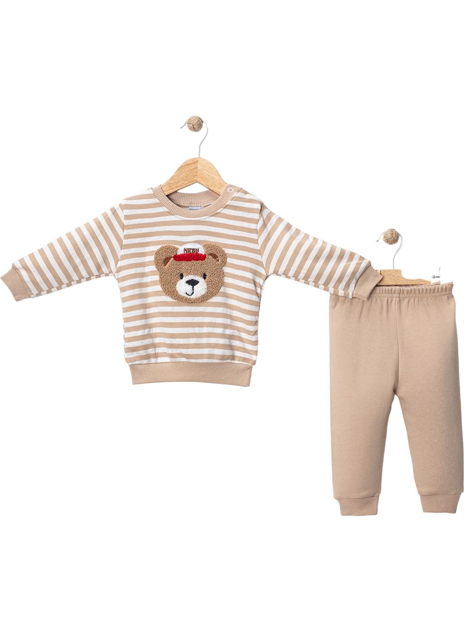 447044 ASKI ÇİZGİLİ BEAR TAKIM 9 Ay,12 Ay,18 Ay Erkek