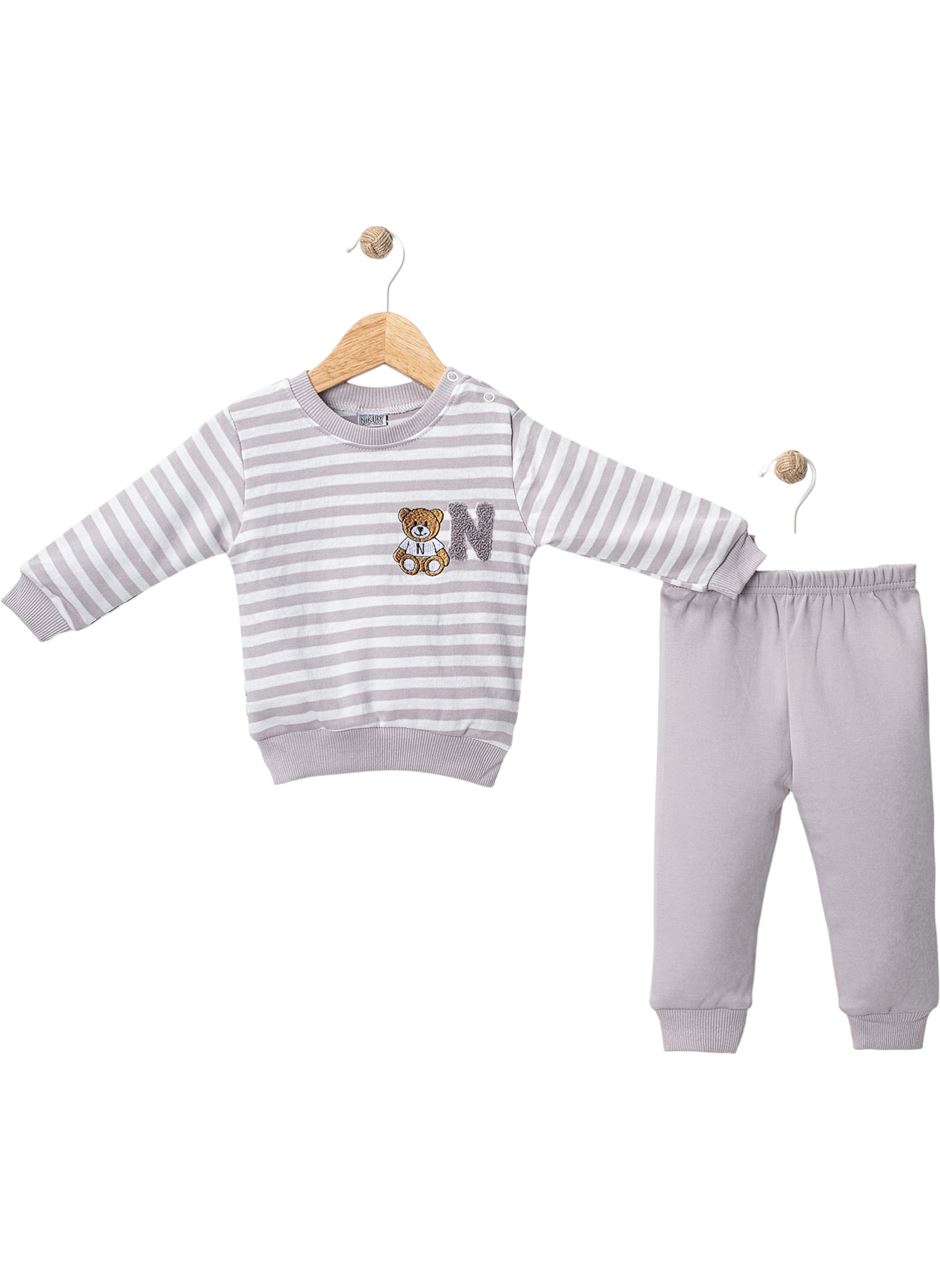 447050 ASKI ÇİZGİLİ N BEAR TAKIM 9 Ay,12 Ay,18 Ay Erkek