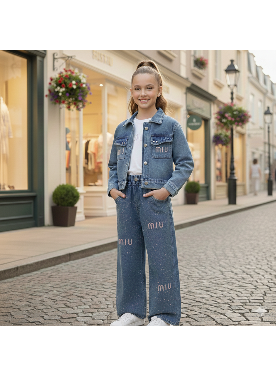 443428 MIU NAKIŞLI TAŞLI KIZ 3 LÜ TAKIM 6Y,7Y,8Y,9Y Kız