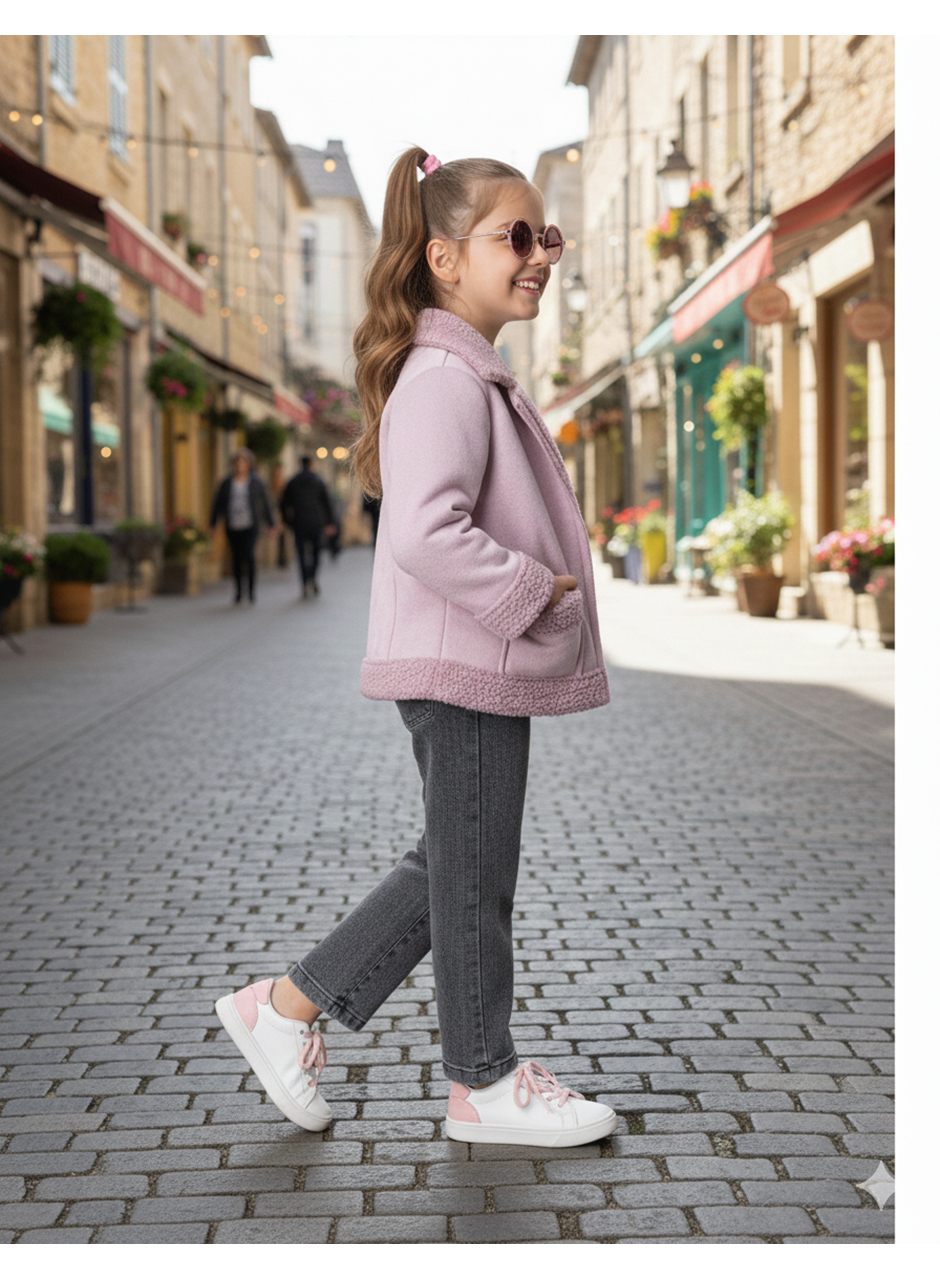 445507 KUZU MONTLU KIZ TAKIM 2Y,3Y,4Y,5Y Kız