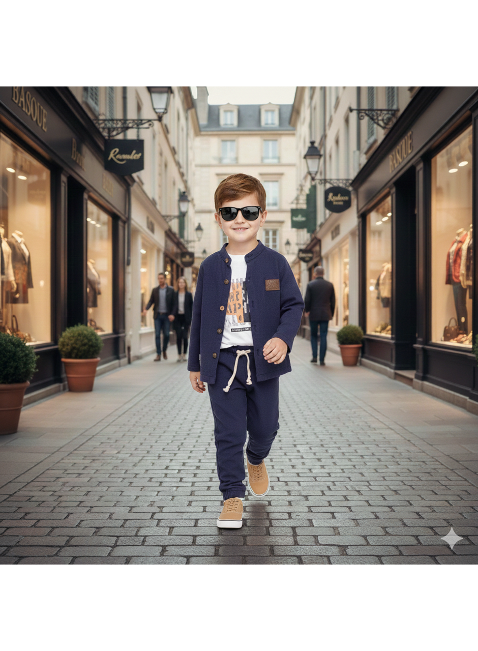 442925 GÖMLEKLİ ÜÇLÜ TAKIM 2Y,3Y,4Y,5Y LACİ