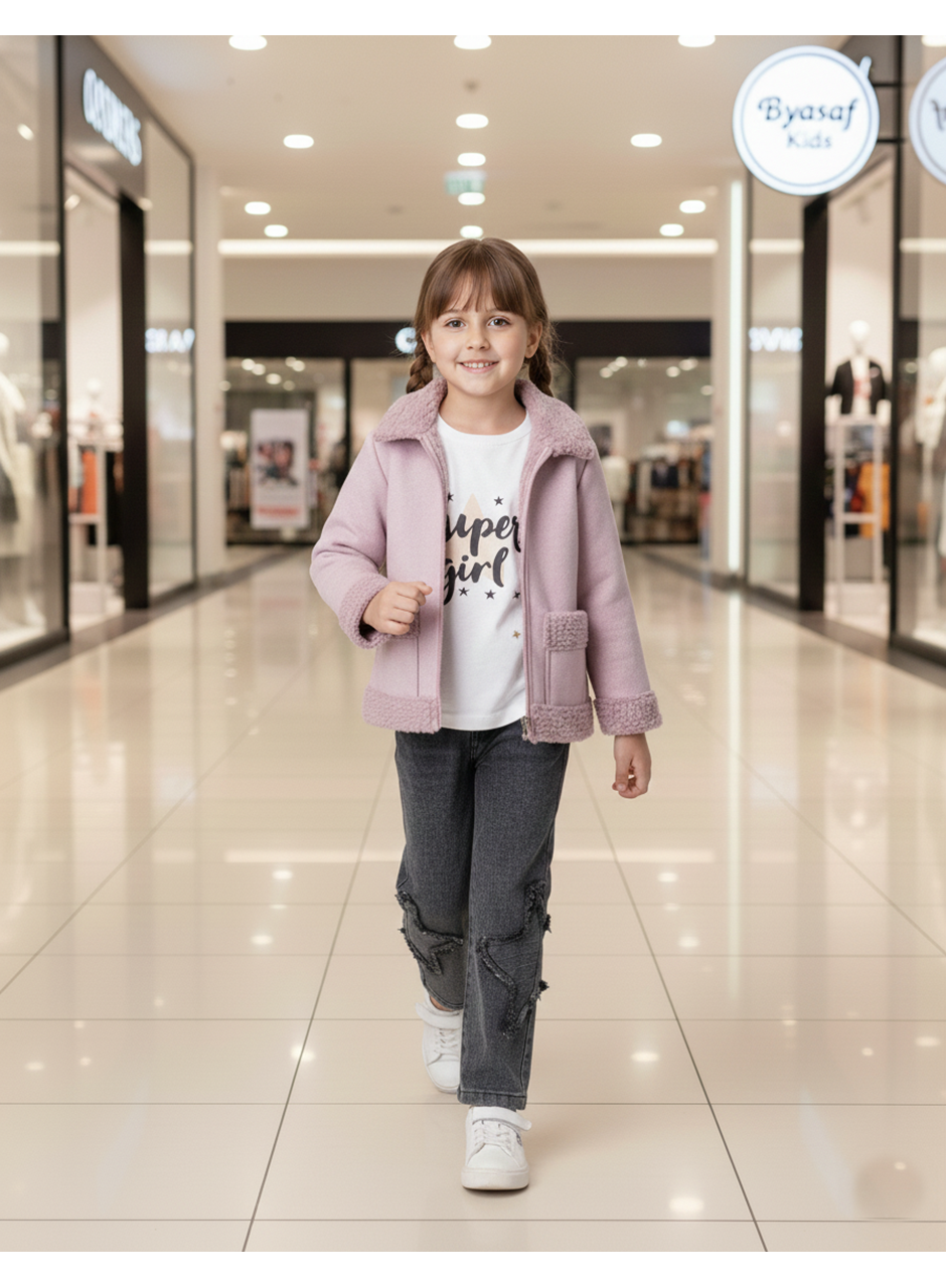 445507 KUZU MONTLU KIZ TAKIM 2Y,3Y,4Y,5Y Kız