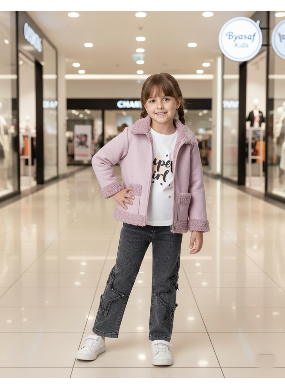 445507 KUZU MONTLU KIZ TAKIM 2Y,3Y,4Y,5Y Kız