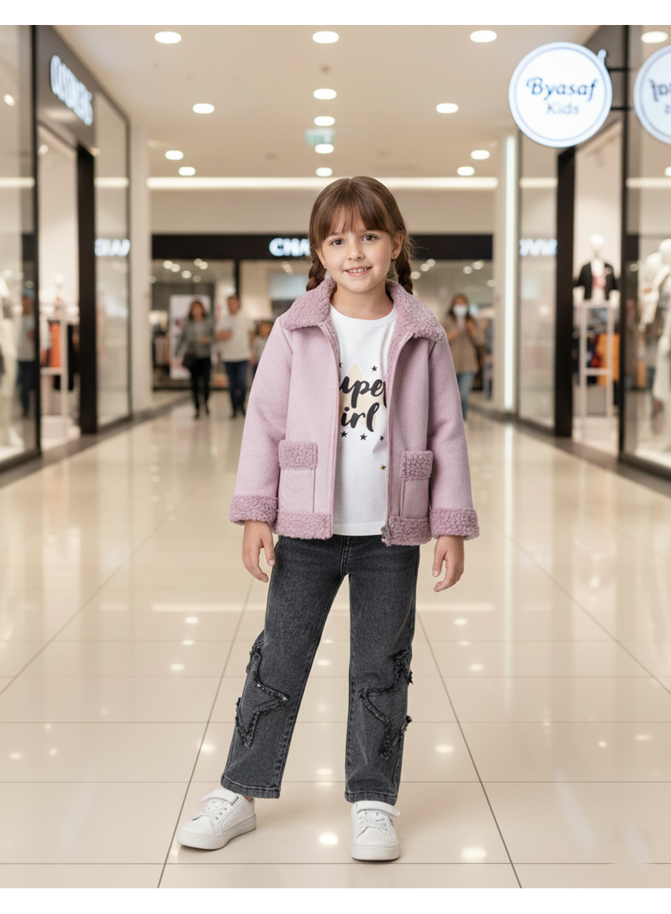 445507 KUZU MONTLU KIZ TAKIM 2Y,3Y,4Y,5Y Kız