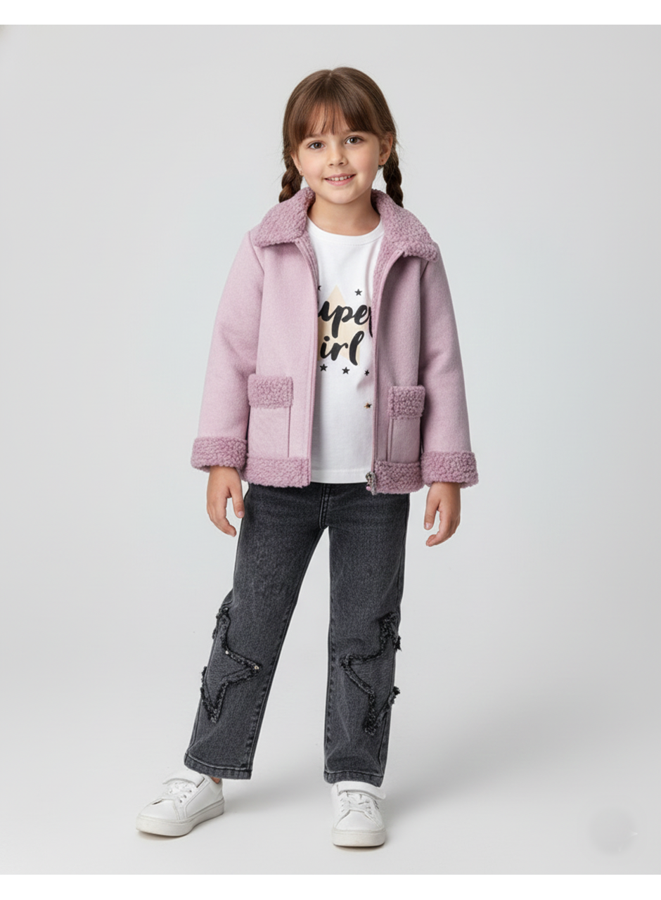 445507 KUZU MONTLU KIZ TAKIM 2Y,3Y,4Y,5Y Kız