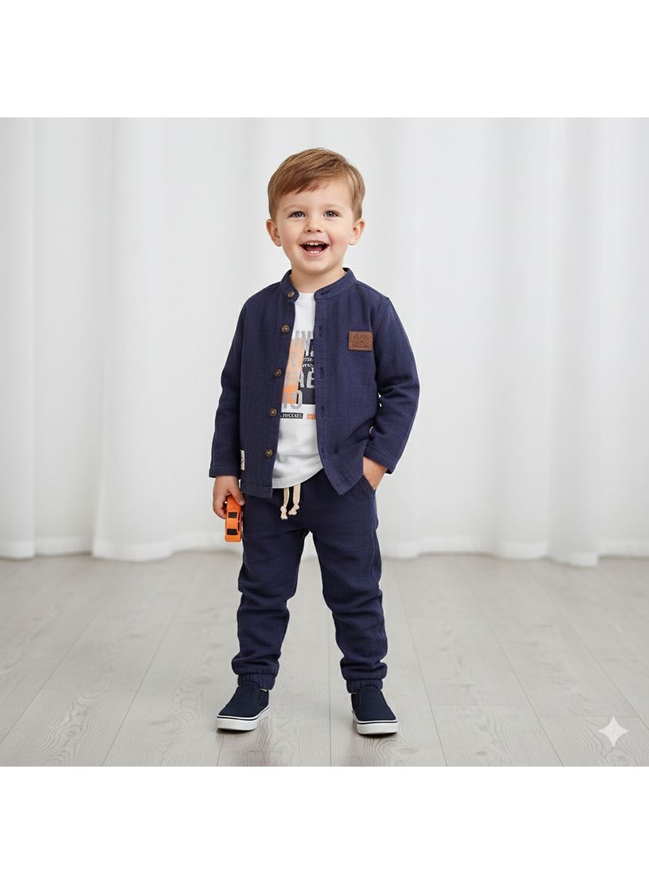 442925 GÖMLEKLİ ÜÇLÜ TAKIM 2Y,3Y,4Y,5Y LACİ