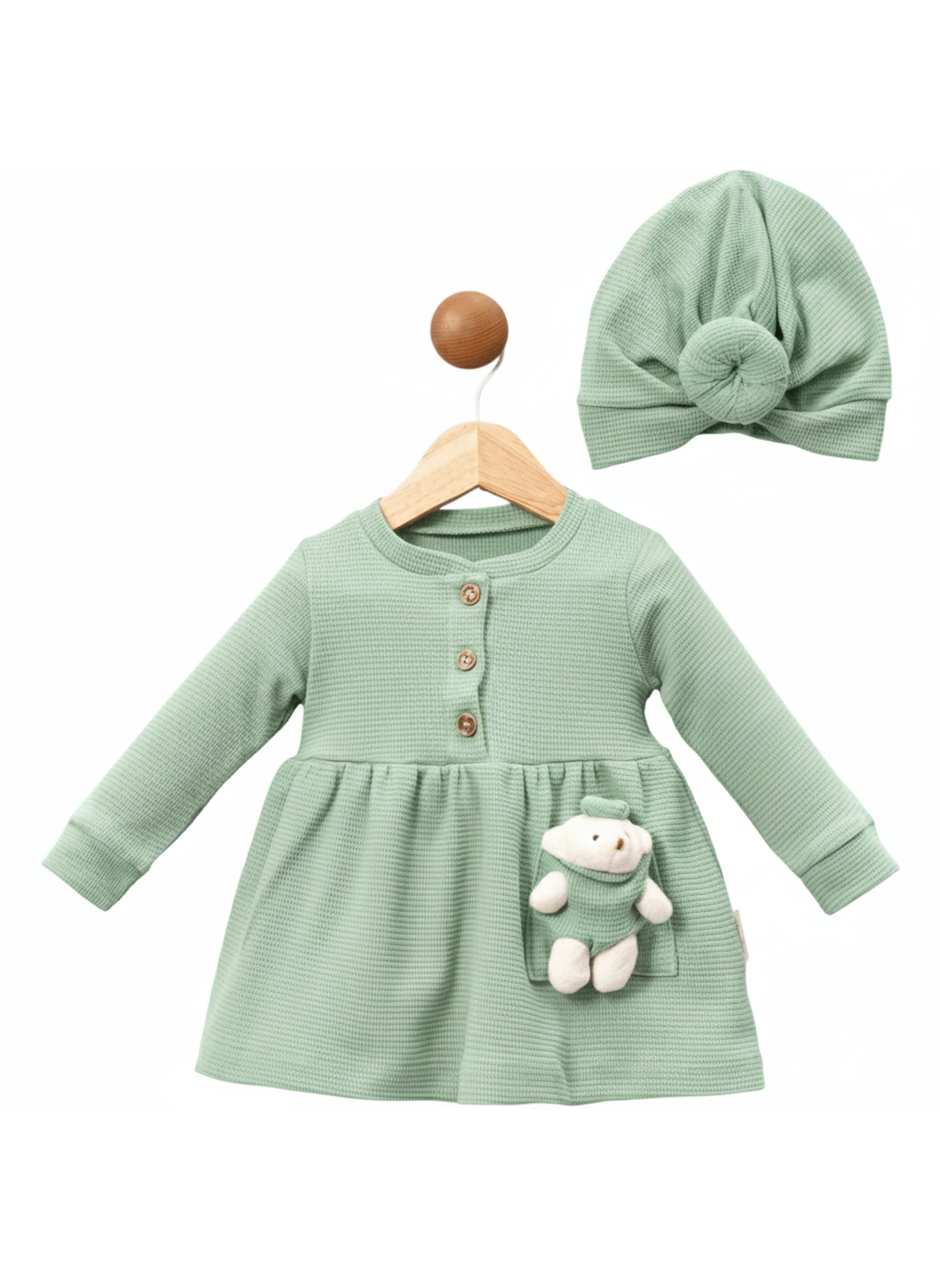 445942 AYICIKLI ELBİSE 6 Ay,9 Ay,12 Ay,18 Ay Kız 