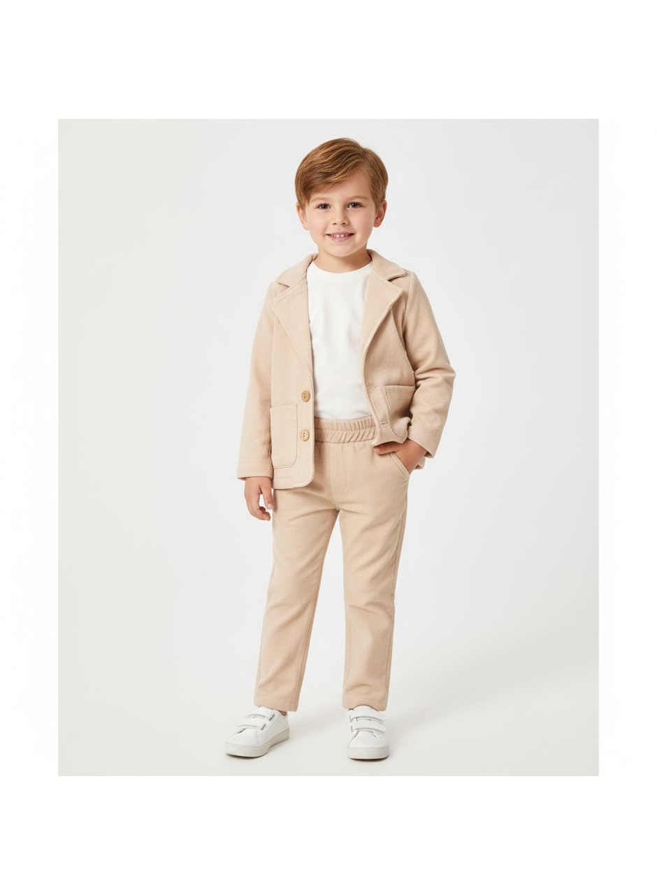 446780 MÜSLİN GABARDİN ERKEK TAKIM 5Y,6Y,7Y,8Y Krem