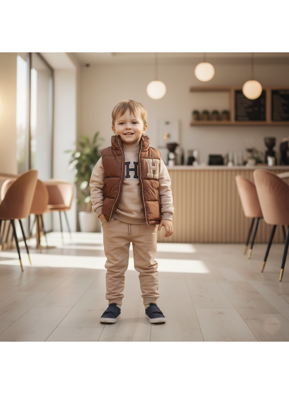 447057 YELEKLİ ÜÇLÜ TAKIM 9 Ay,12 Ay,18 Ay,2Y Erkek