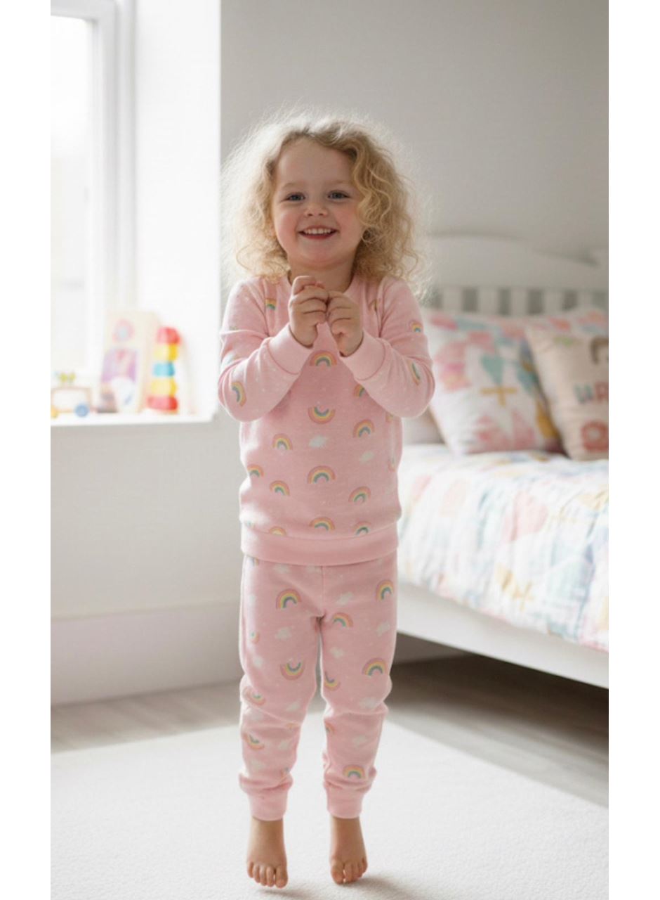 3567 KIZ ÇOCUK GÖKKUŞAĞI B.YAKA PİJAMA