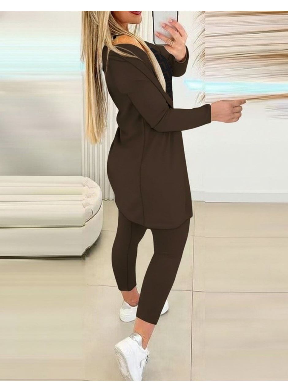 Kadın Uzun Kollu Krep üçlü Takım