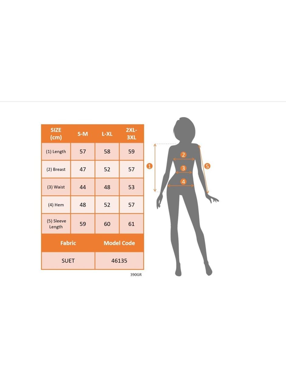 Kadın Uzun Kollu Yuvarlak Yaka önden Fermuarlı Süet Ceket