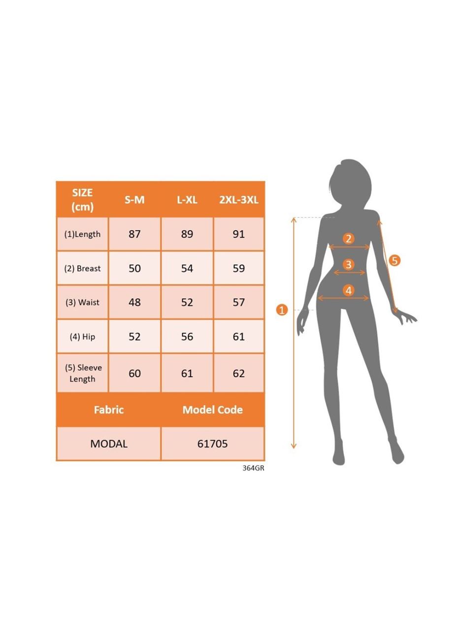 Kadın Uzun Kollu Yuvarlak Yaka Desenli Mini Modal Elbise
