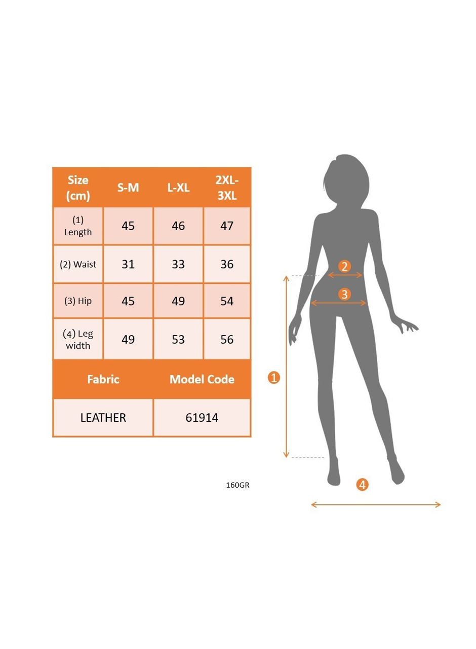 Kadın Yüksek Belli Yandan çivili Mini Deri Etek