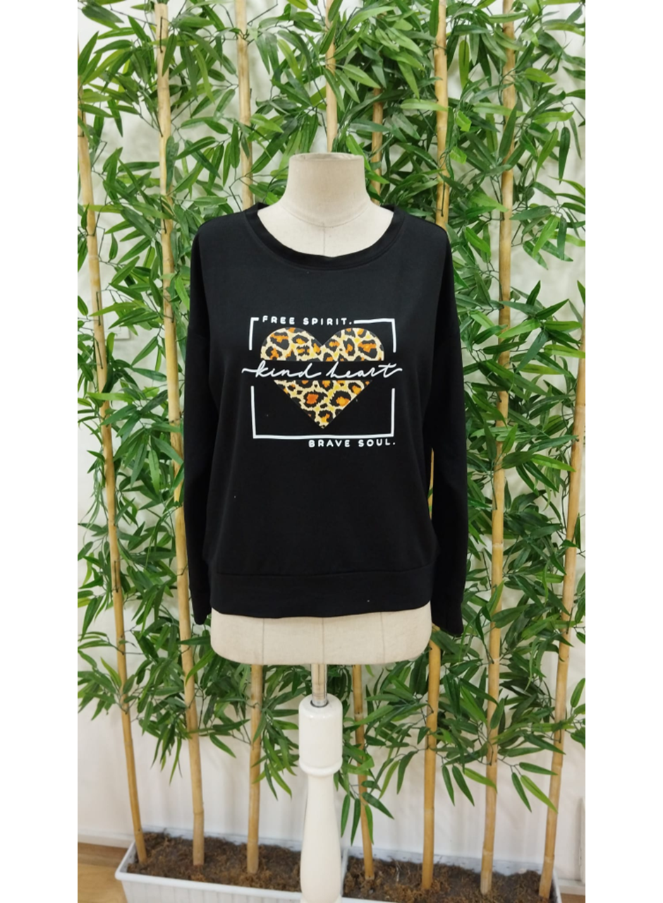 Kadın Uzun Kollu Bisiklet Yaka Desenli Viskon Iki Iplik Bluz