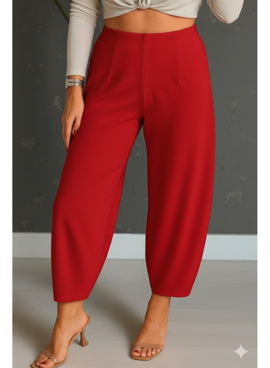Kadın Yüksek Bel Krep Pantolon
