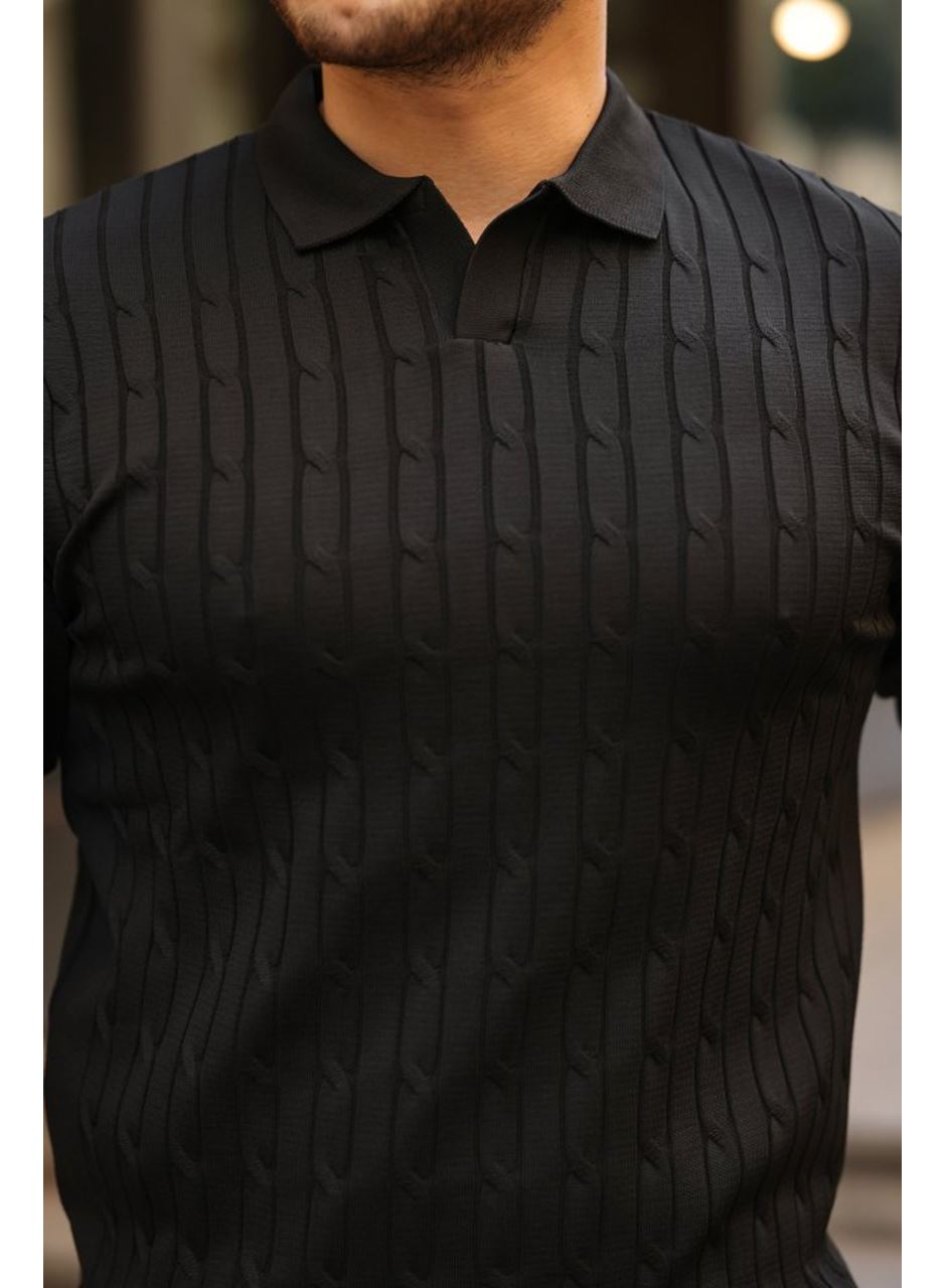 Erkek Saç örgü Desen Uzun Kollu Triko