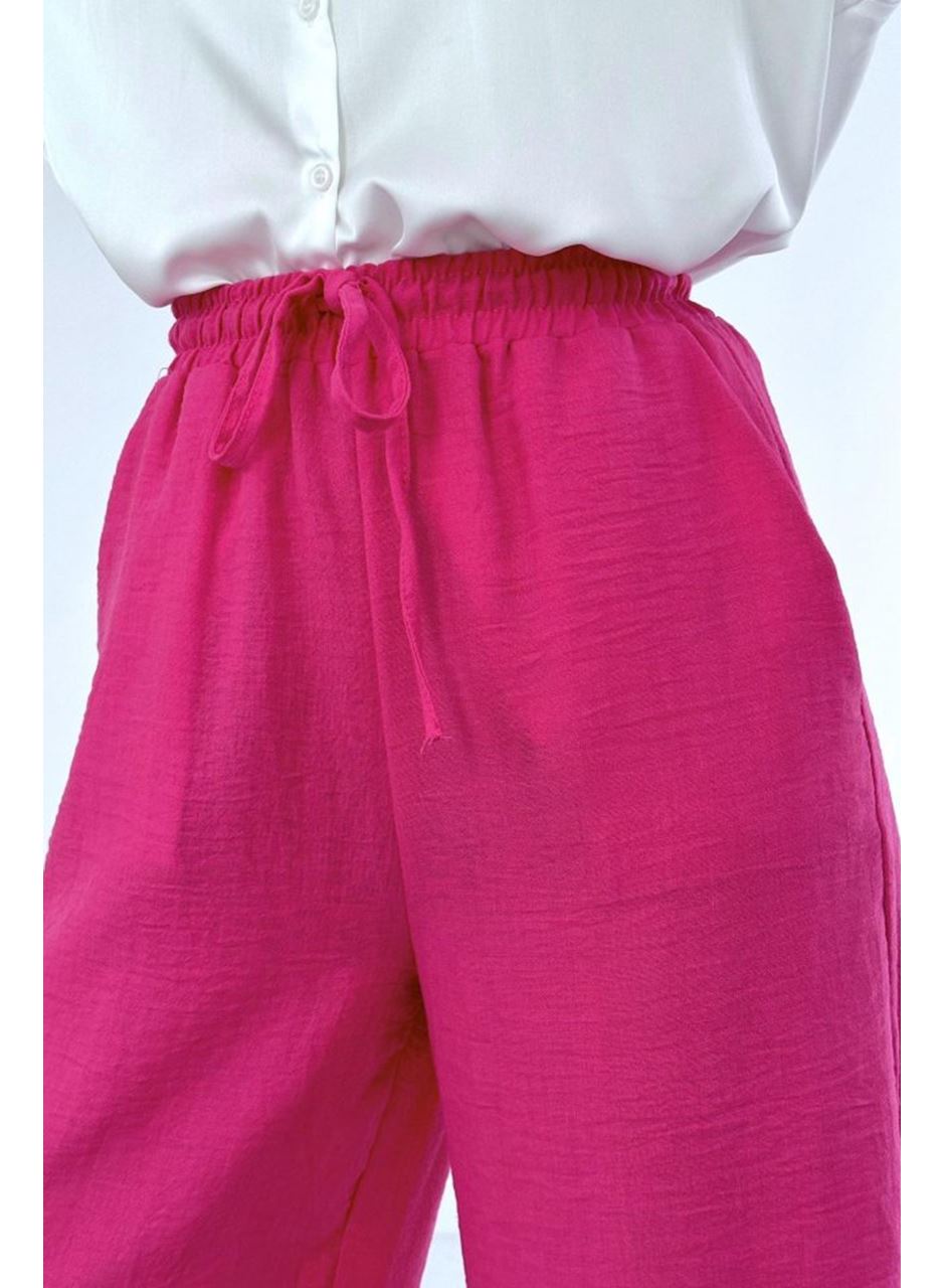 Fuşya Keten Pantolon
