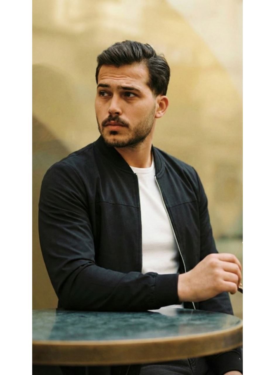 Erkek İçi Astarlı Su Geçirmez Bomber Mevsimlik Ceket - Siyah