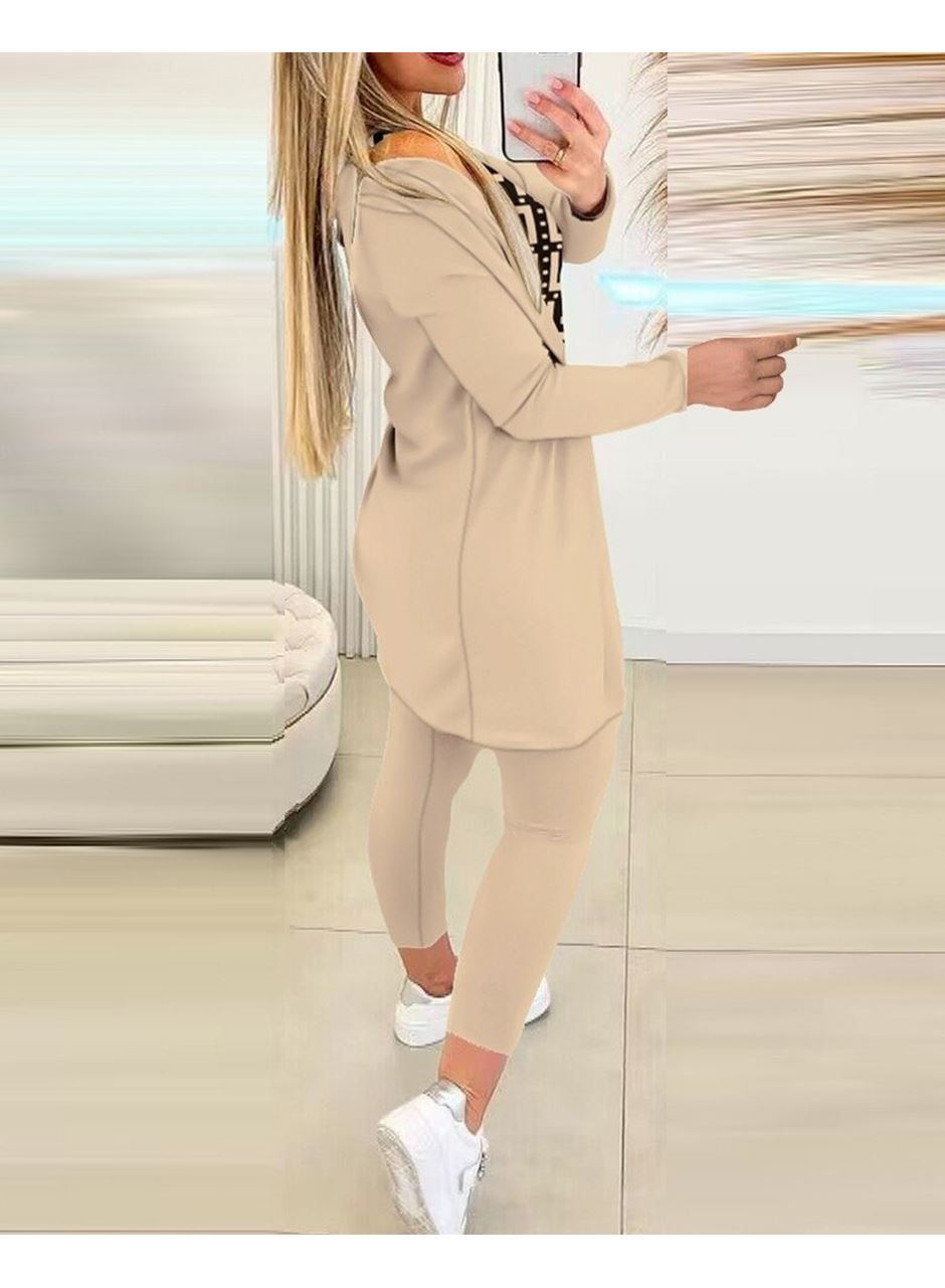 Kadın Uzun Kollu Krep üçlü Takım