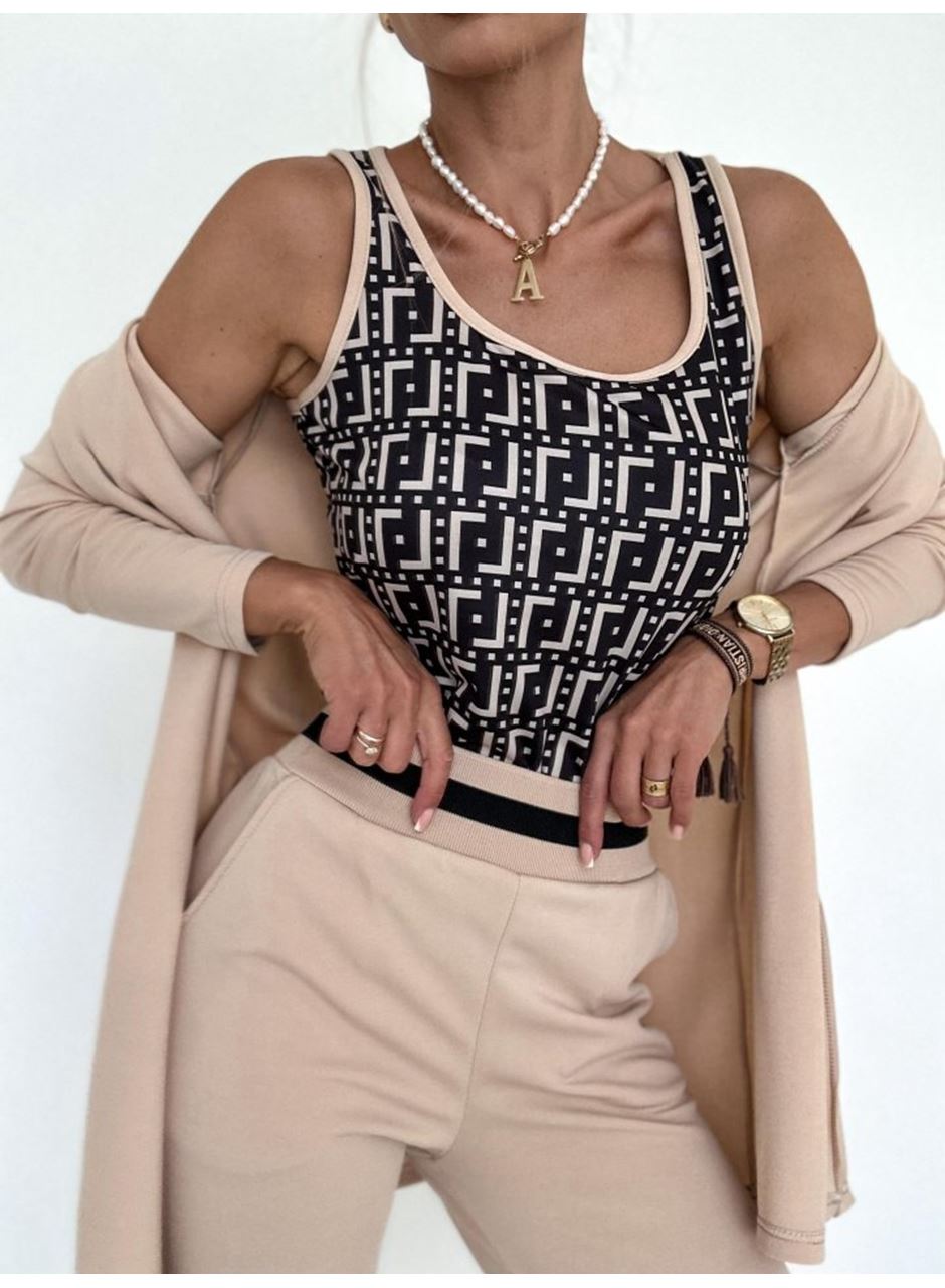 Kadın Uzun Kollu Krep üçlü Takım