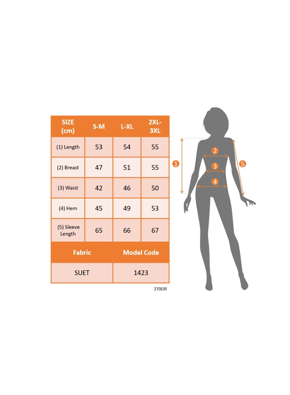 Kadın Uzun Kollu önden Fermuarlı Balon Kol Süet Ceket