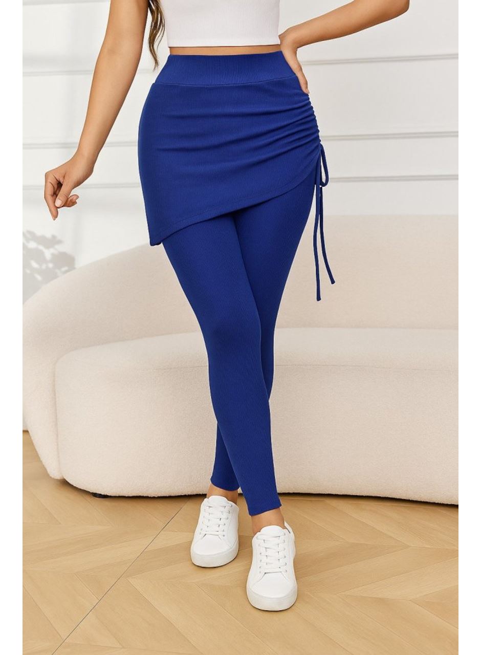 Kadın Yüksek Bel Yandan Büzgülü Alttan Uzun Kaşkorse Tayt Etek