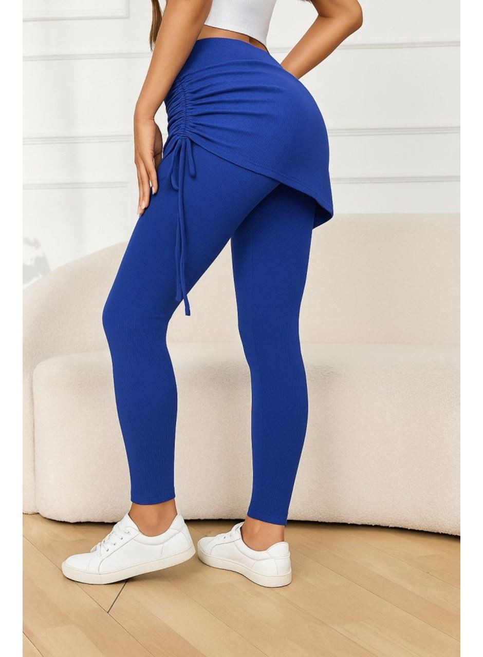 Kadın Yüksek Bel Yandan Büzgülü Alttan Uzun Kaşkorse Tayt Etek