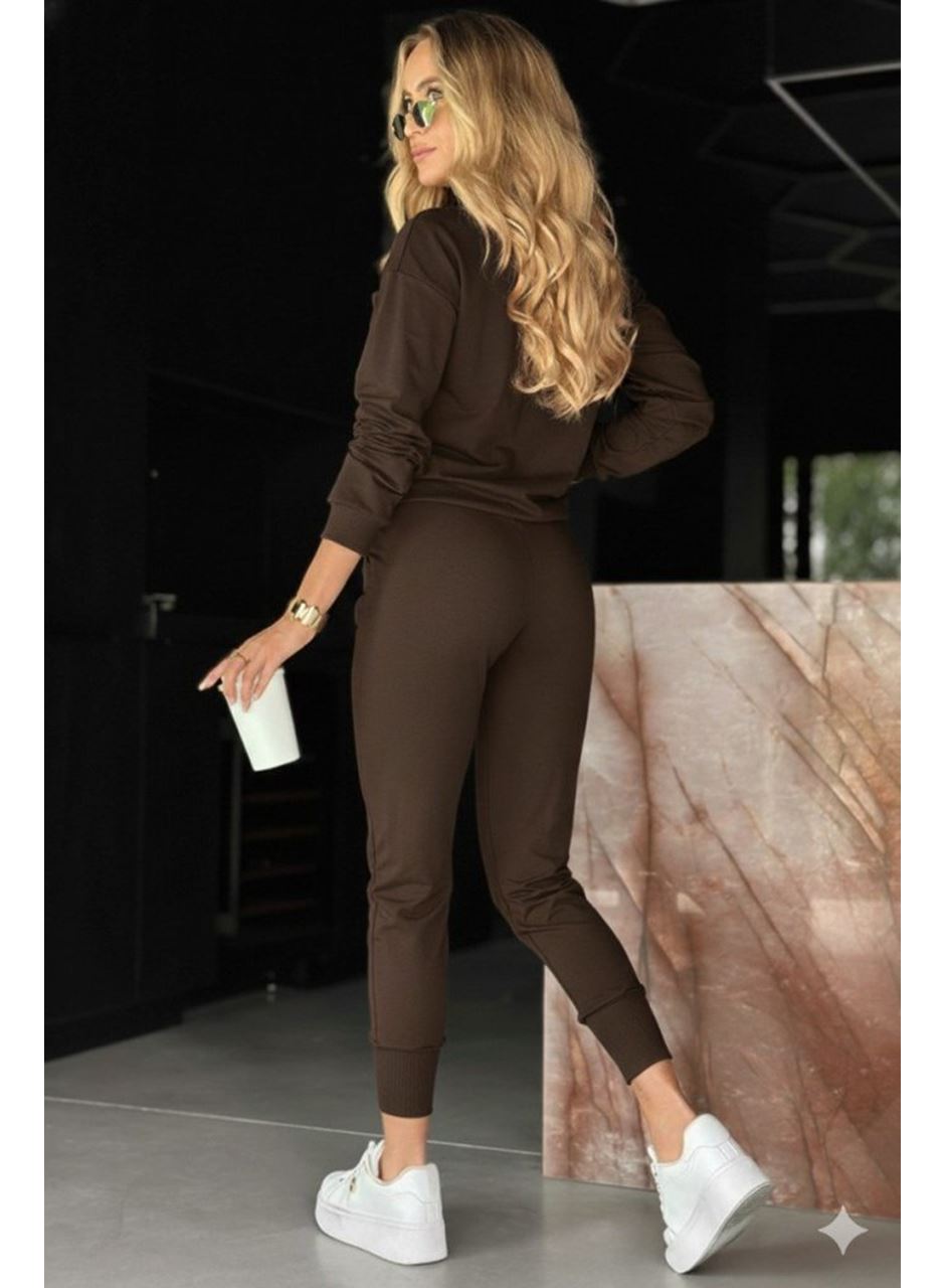 Kadın Uzun Kollu V Yakalı Viskon Iki Iplik Bluz Ve Pantolon Ikili Takım