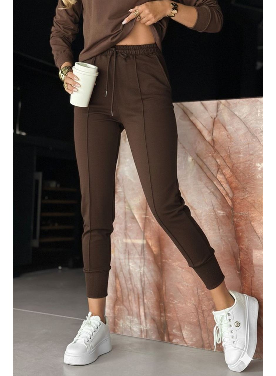 Kadın Uzun Kollu V Yakalı Viskon Iki Iplik Bluz Ve Pantolon Ikili Takım