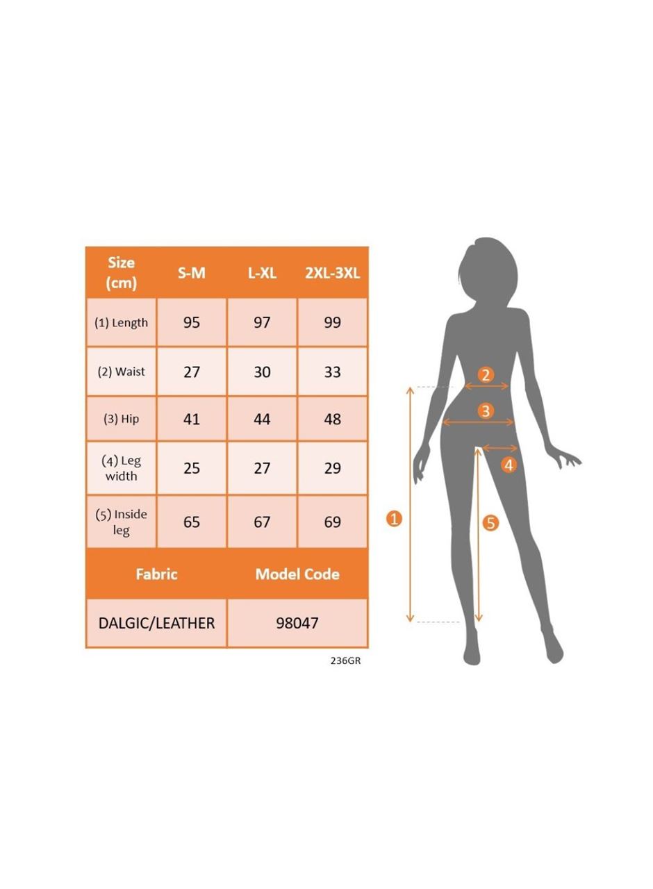 Kadın Yüksek Bel Yan şerit Deri Detay Fermuarlı Dalgıç Tayt