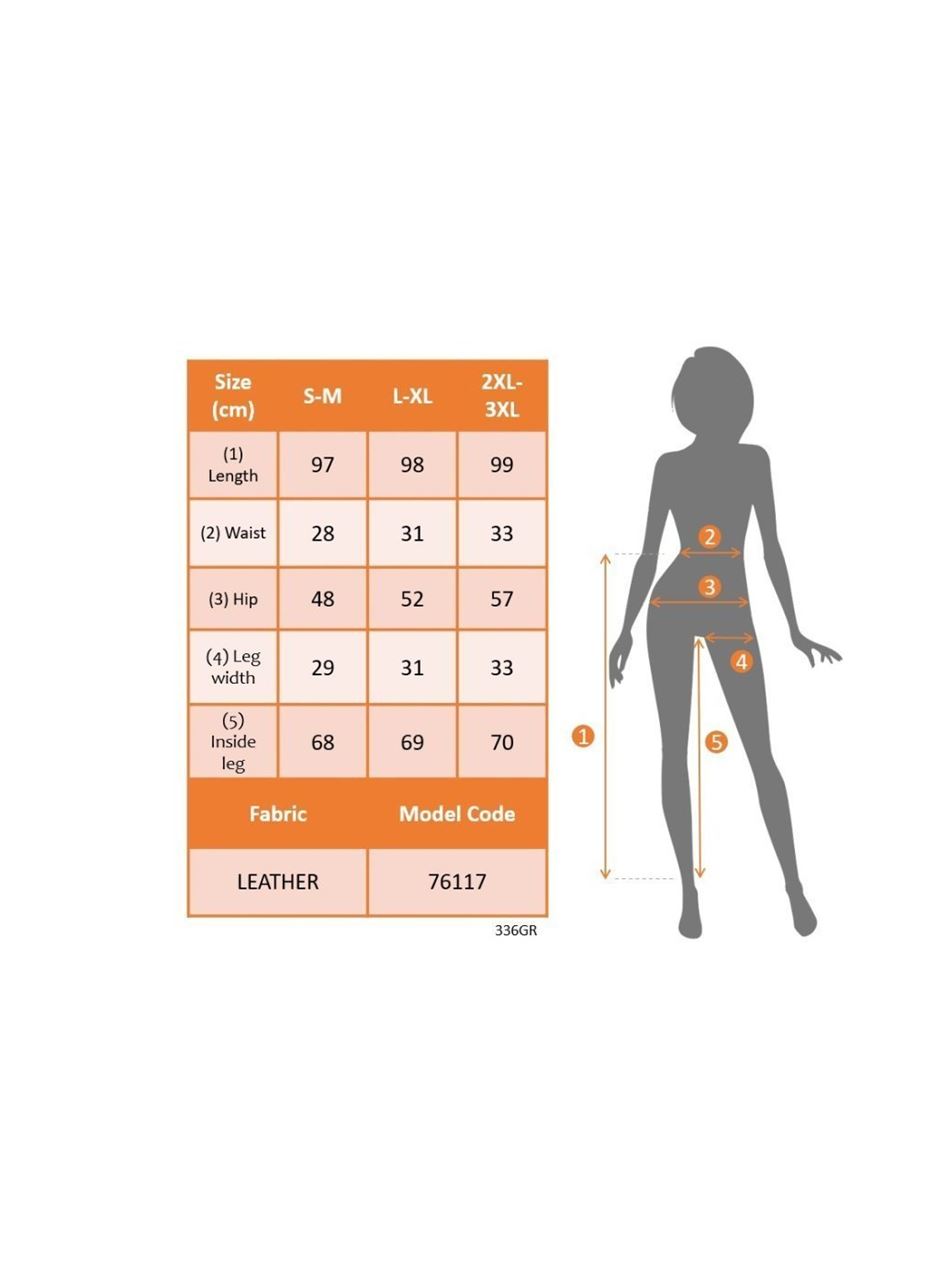Kadın Paçası Lastikli Cep Detaylı Deri Tayt