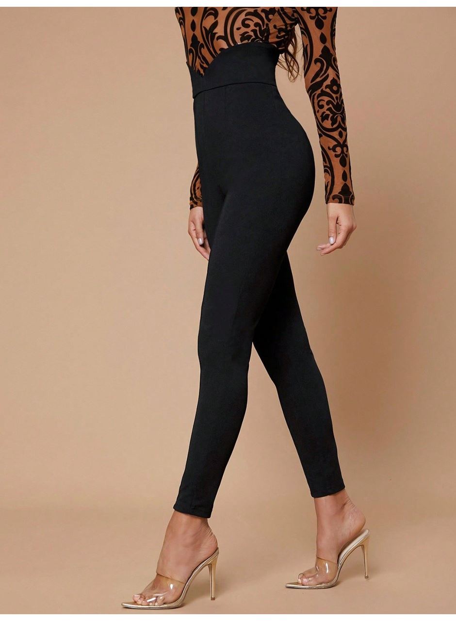 Kadın Siyah Krep Kumaş Pantolon