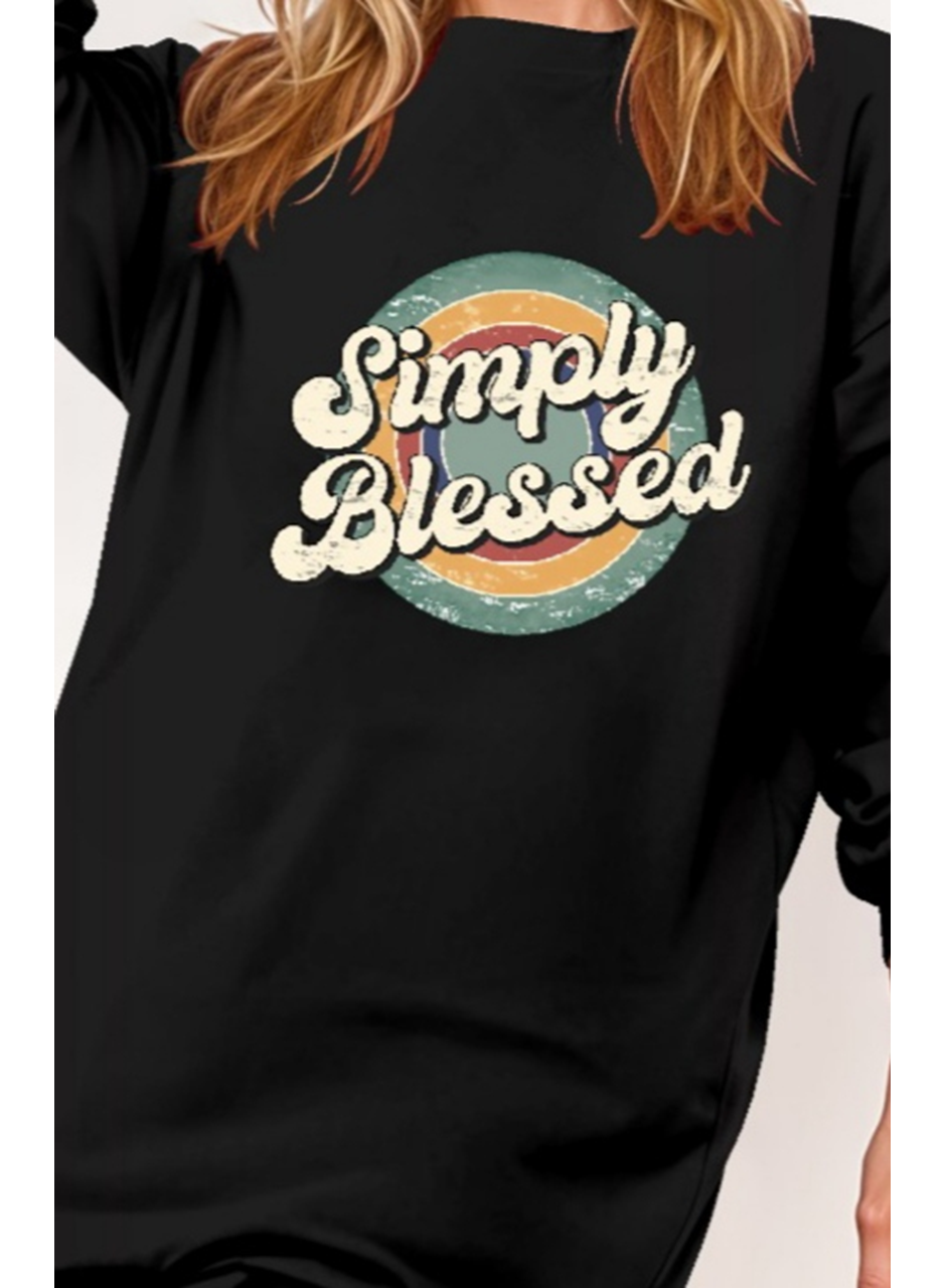 Kadın Uzun Kollu Bisiklet Yaka Yazılı Viskon Iki Iplik Elbise