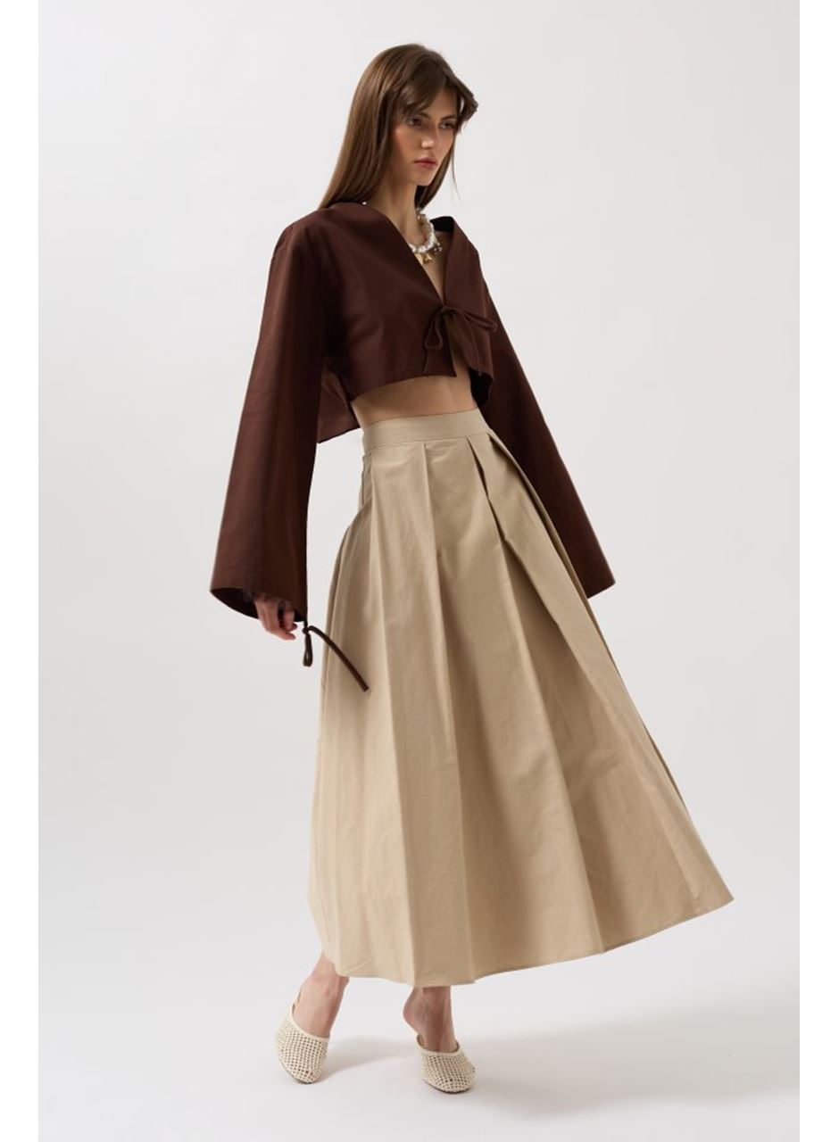 Bağlama Detay Uzun Kol Bluz