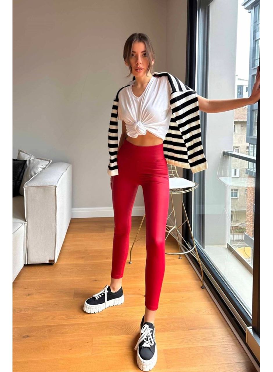 Kadın Yüksek Bel Içi şardonlu Fırsat ürün Toparlayıcı Tayt