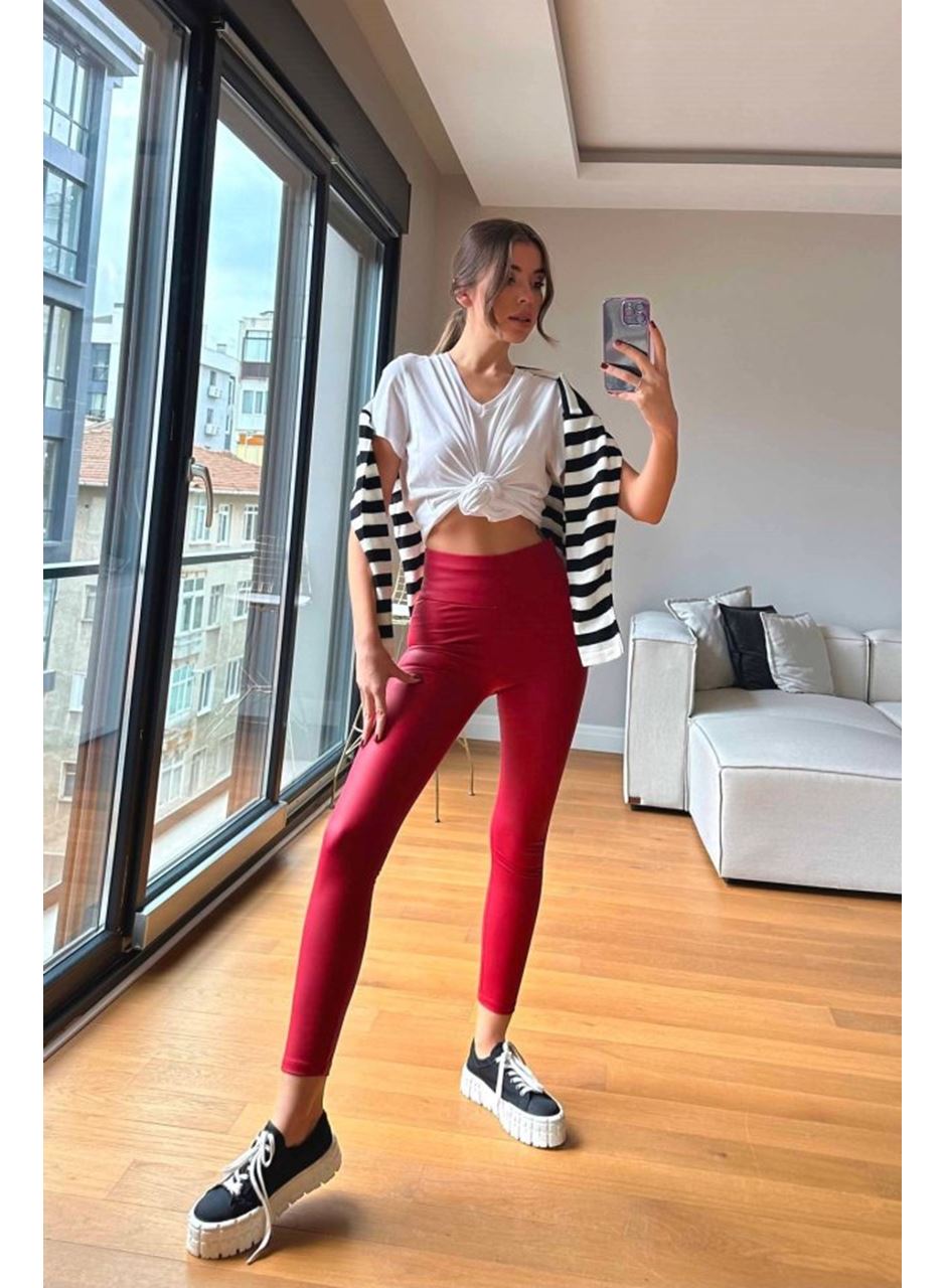 Kadın Yüksek Bel Içi şardonlu Fırsat ürün Toparlayıcı Tayt