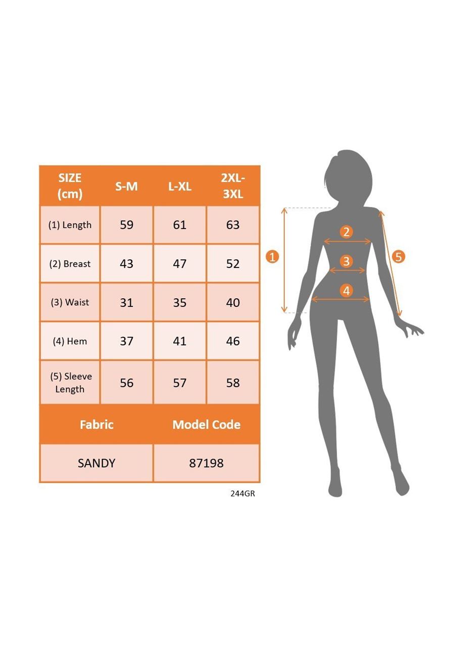 Kadın Uzun Kollu Derin V Yakalı önden Büzgülü Sandy Bluz