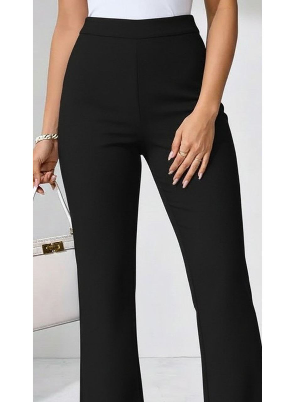 Kadın Yüksek Bel Paçaya Doğru Geniş Dalgıç Pantolon