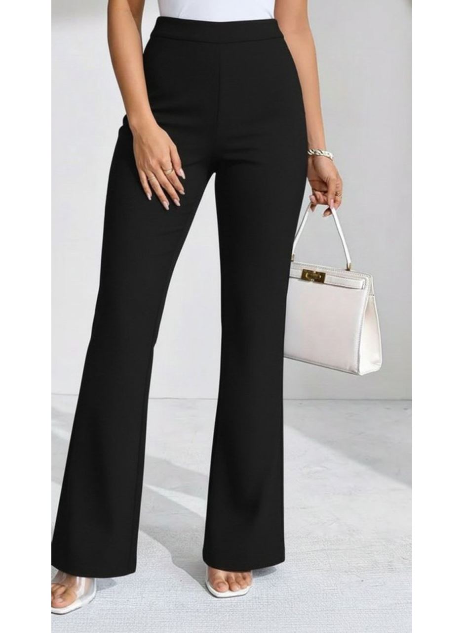 Kadın Yüksek Bel Paçaya Doğru Geniş Dalgıç Pantolon