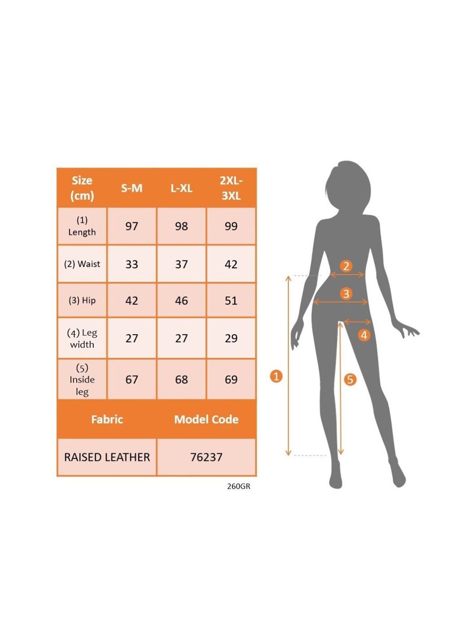 Kadın Yüksek Bel şardonlu Parlak Deri Tayt