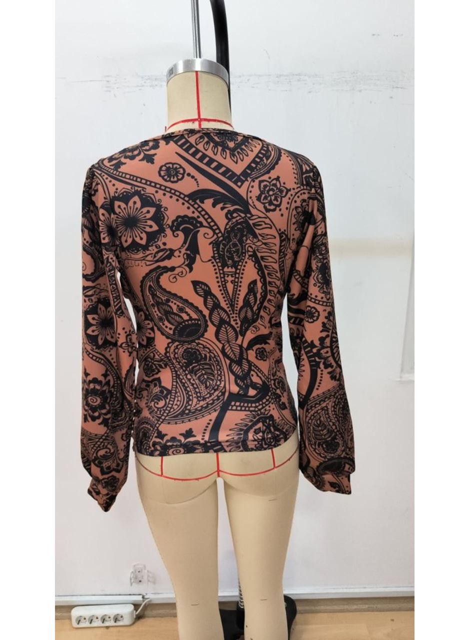 Kadın Uzun Kollu V Dantel Yakalı Modal Bluz