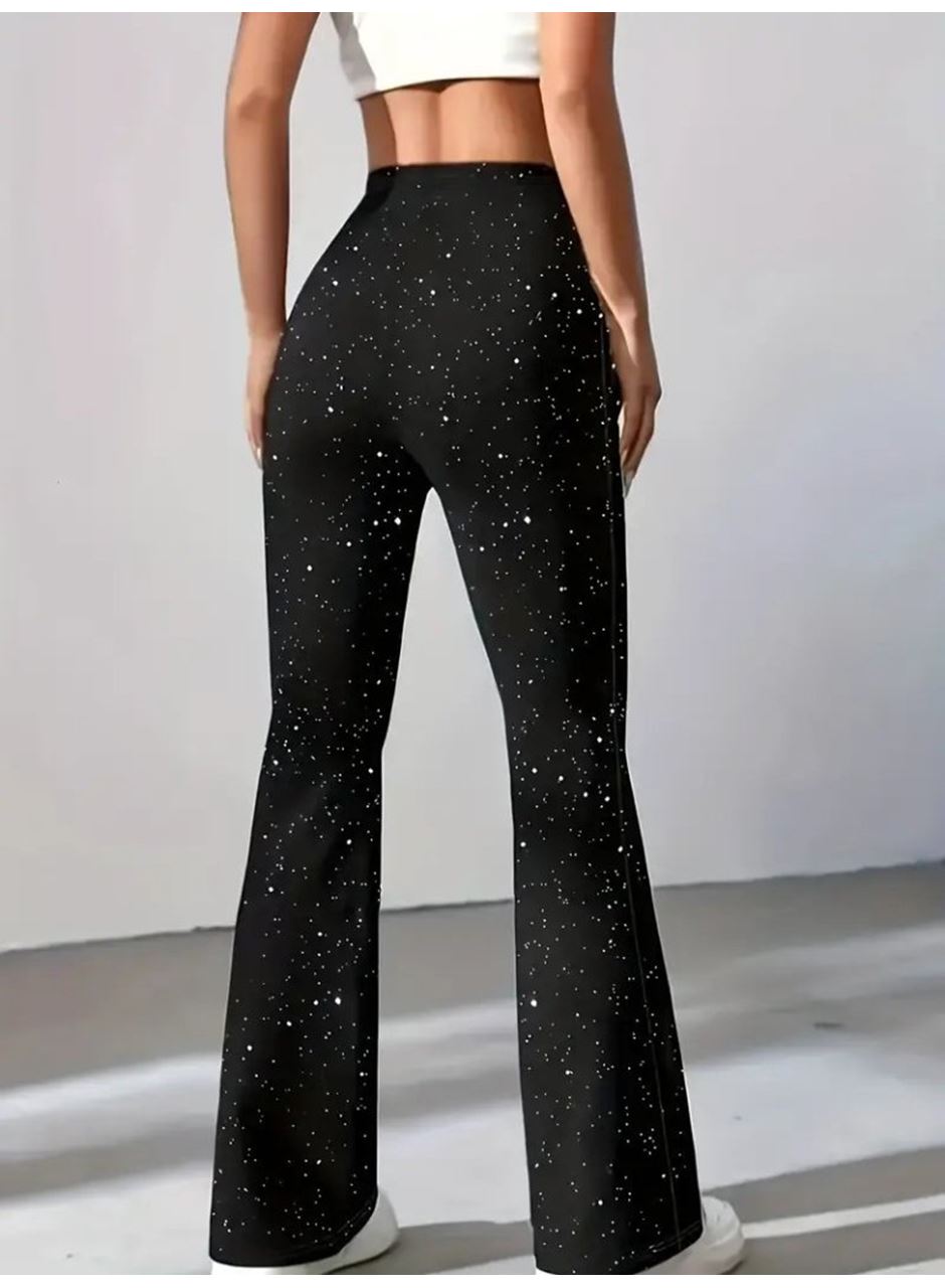 Kadın Yüksek Bel Taşlı Dalgıç Tayt