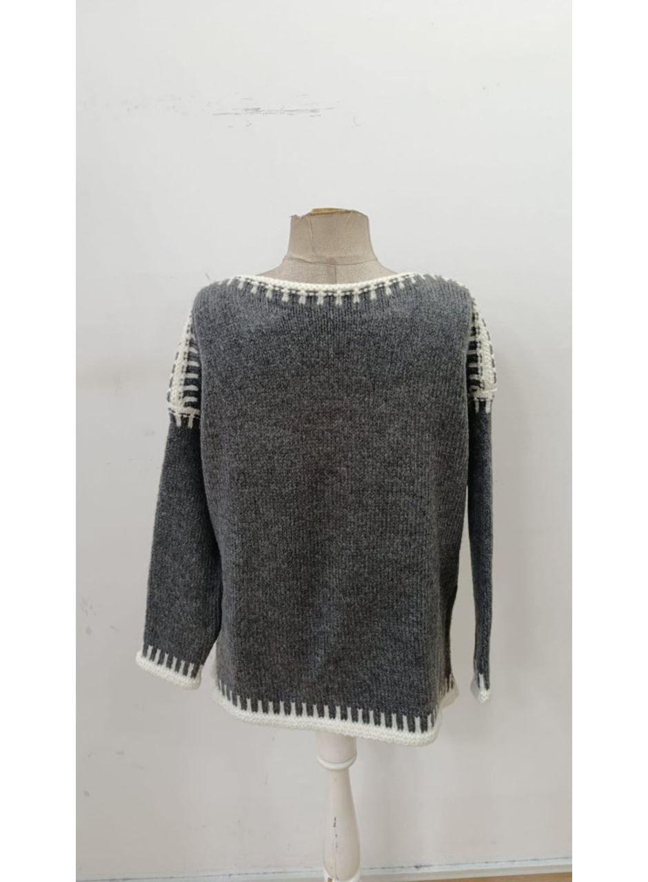 Kadın Uzun Kollu Kayık Yaka Triko Bluz