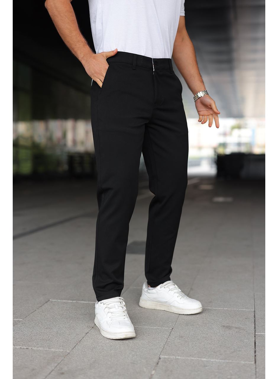 Erkek Slim Fit Likralı Gabardin Pantolon