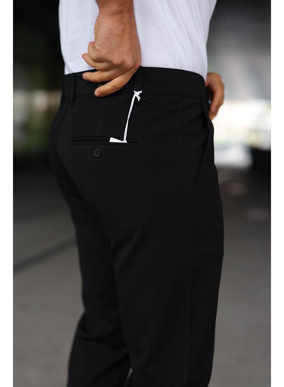 Erkek Slim Fit Likralı Gabardin Pantolon