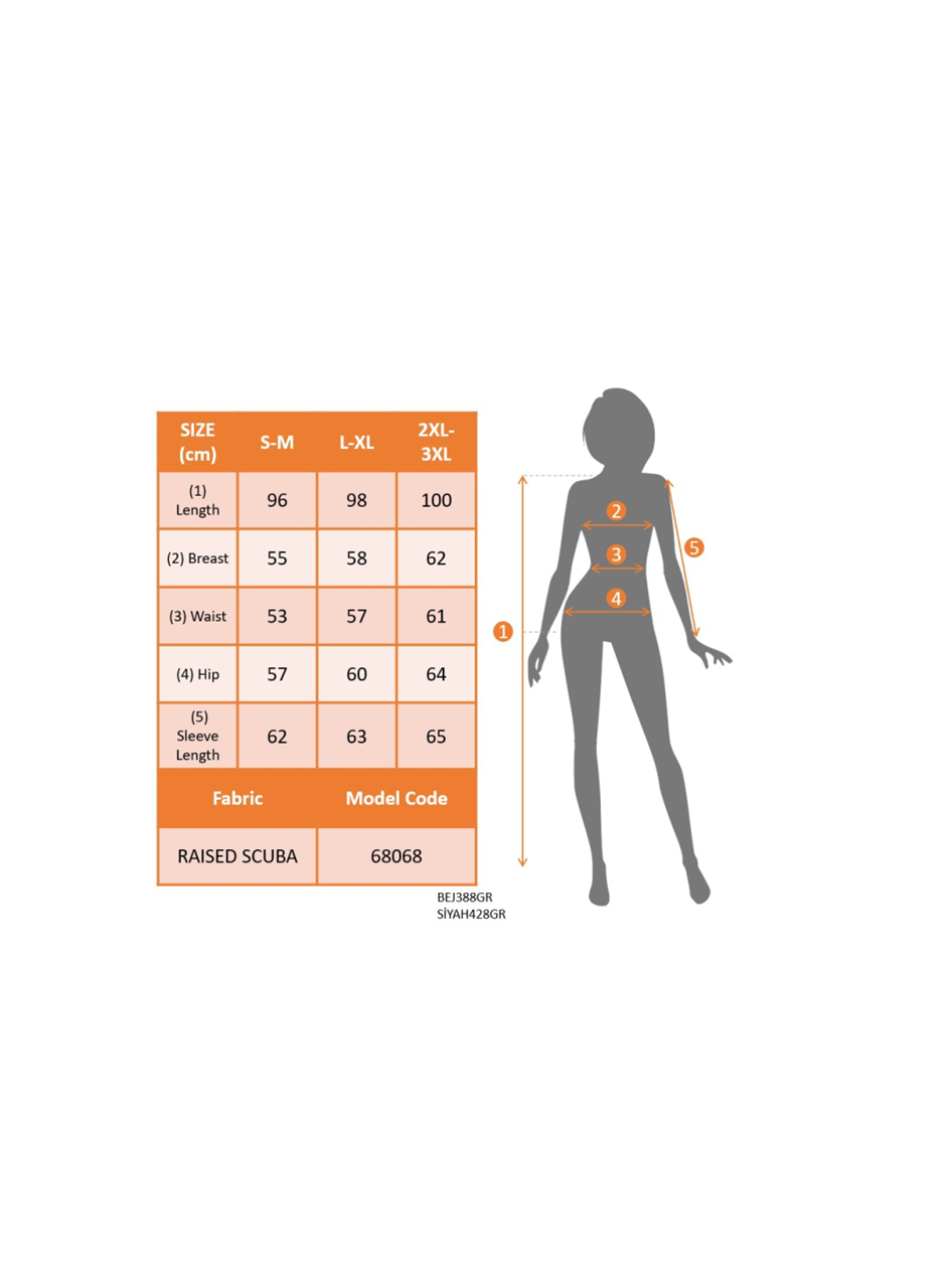 Kadın Uzun Kollu Balıkçı Yaka Kısa şardonlu Dalgıç Elbise