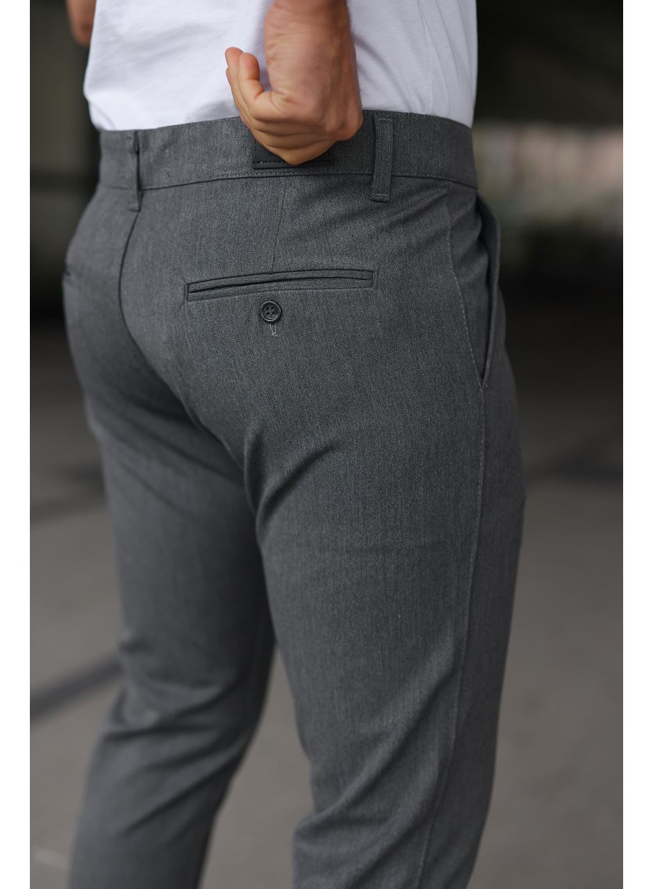 Erkek Slim Fit Likralı Gabardin Pantolon