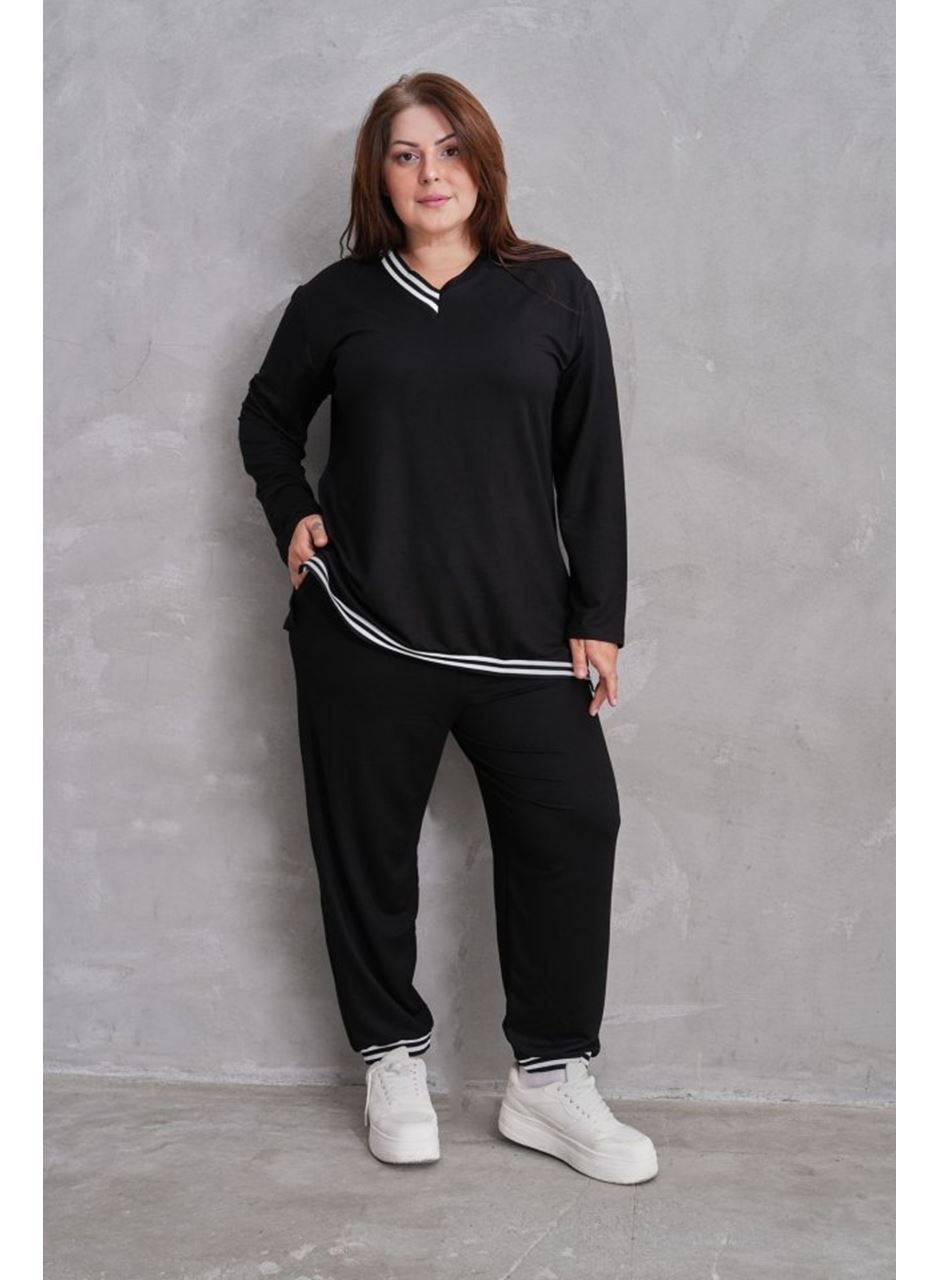 Kadın Yeni Sezon Uzun Kollu Ribana Detay Ikili Takım